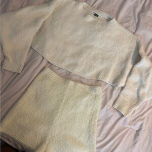Cozy Fuzzy Knit Sweater & Short Set